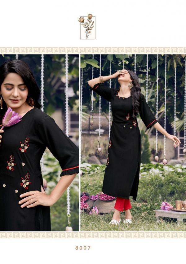 Vastram Vol 8 Rayon Slub Designer Khatli Work Kurti Collection